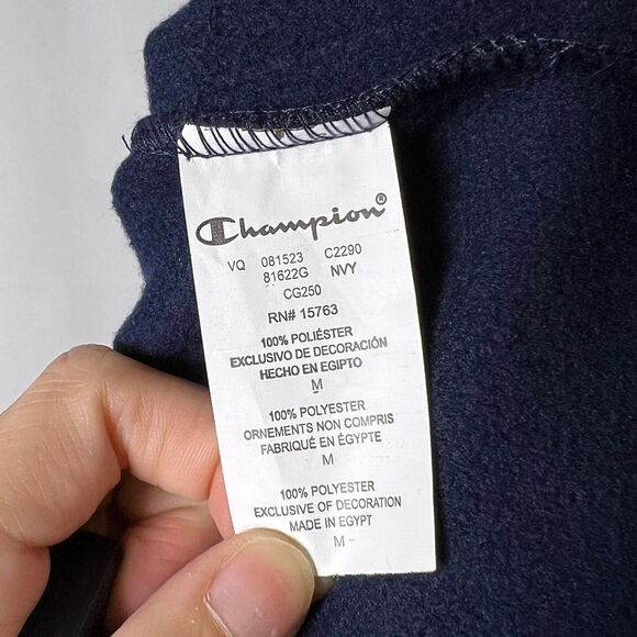 Champion Navy Blue Neon Outline Logo Crewneck (Size M) - Picture 7 of 7